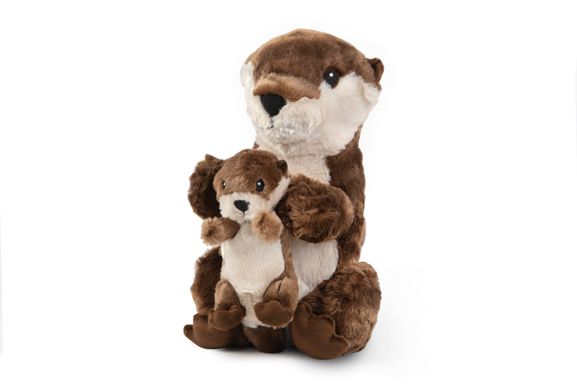 IKEA SKOGSDUVA Stofftier Kuscheltier Ottermama mit Baby, 45 cm