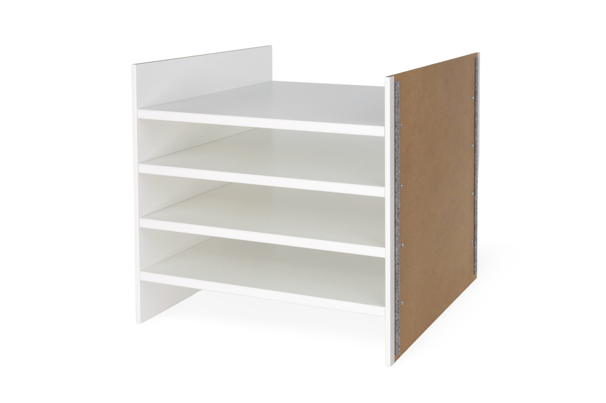 IKEA "KALLAX" Einsatz mit 4 Böden, weiß, 33 x 33 x 36 cm