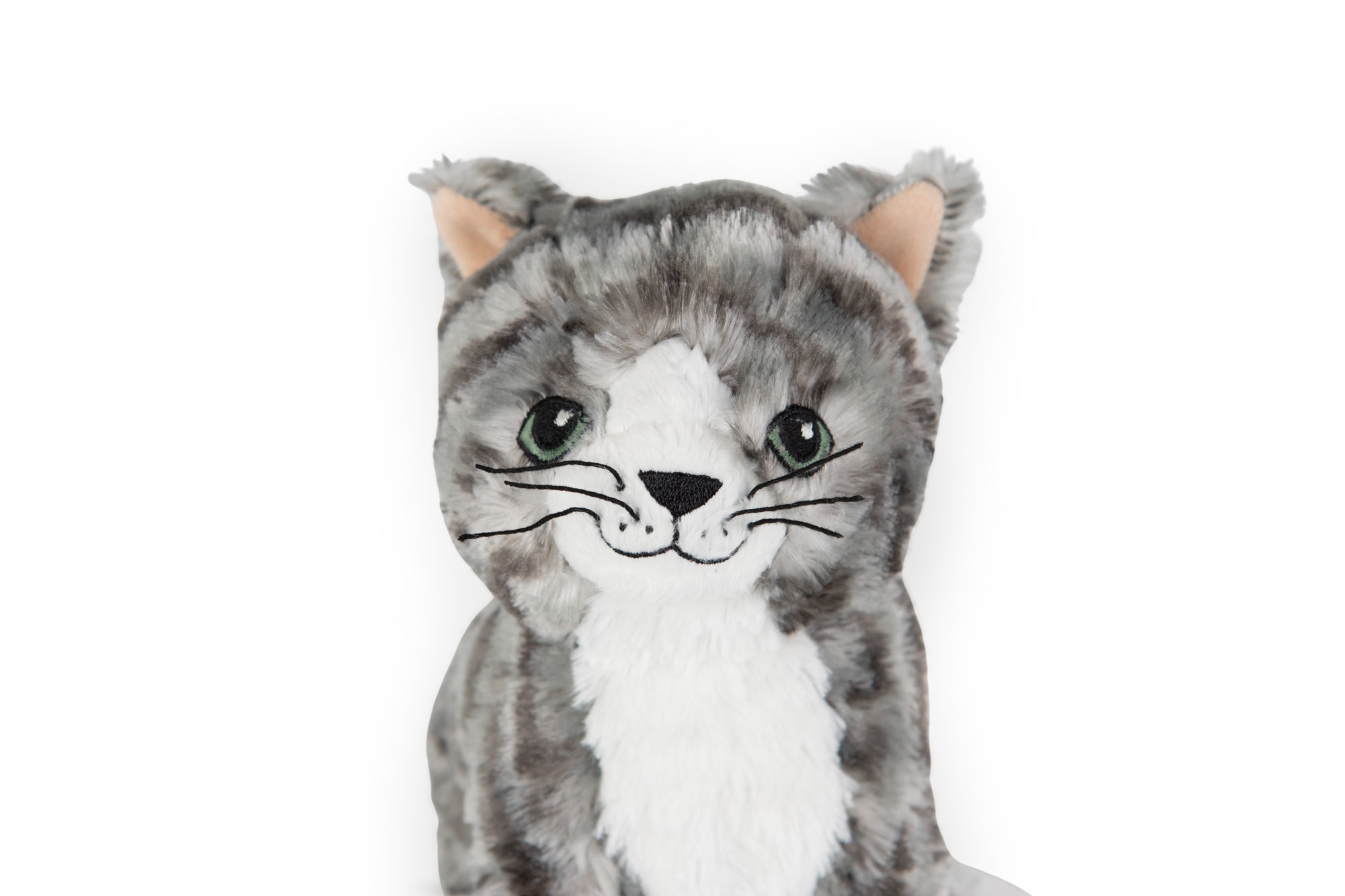 IKEA LILLEPLUTT Stofftier Kätzchen in grau-weiß