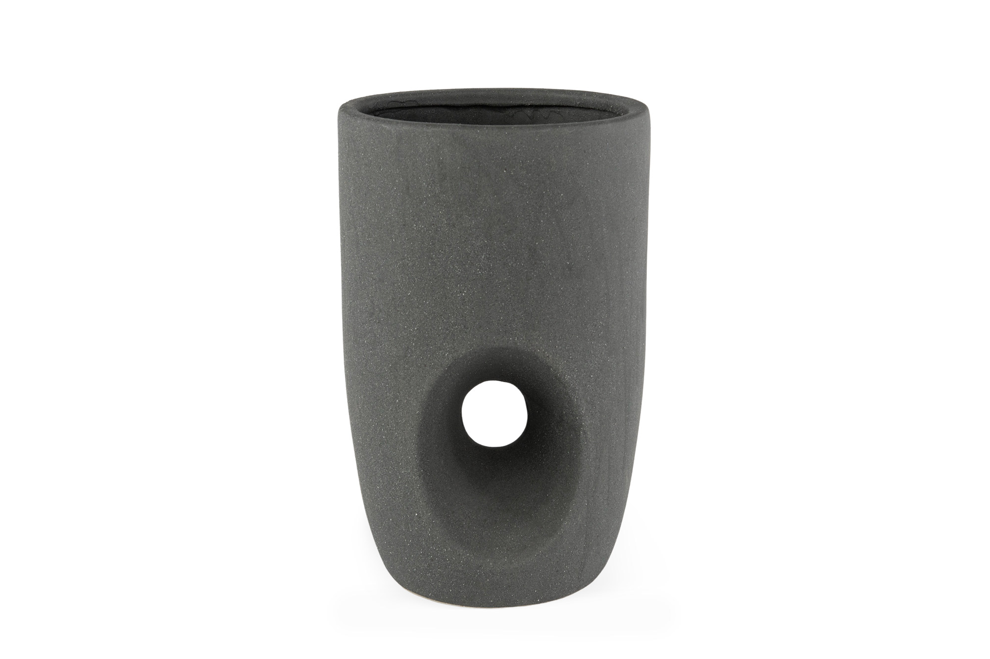 Trautesheim® Keramik Vase GRAPHIT 34 cm hoch 19 cm Durchmesser, 3,6 kg schwer, grau 