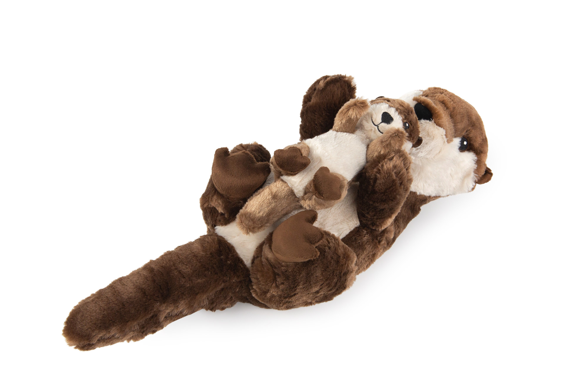 IKEA SKOGSDUVA Stofftier Kuscheltier Ottermama mit Baby, 45 cm