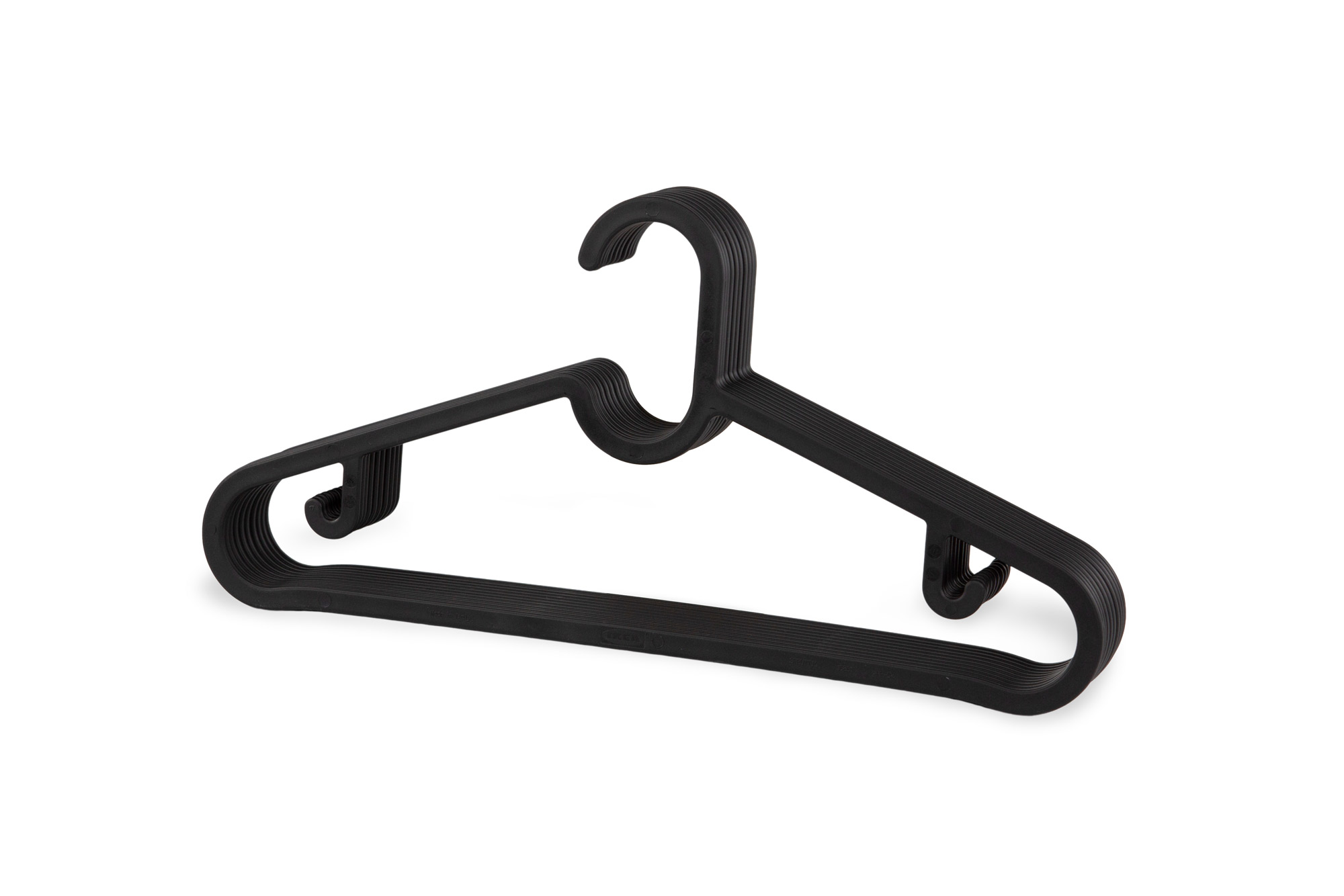 IKEA SPRUTTIG Kleiderbügel aus schwarzem Kunststoff, 10 20 oder 30 Stück