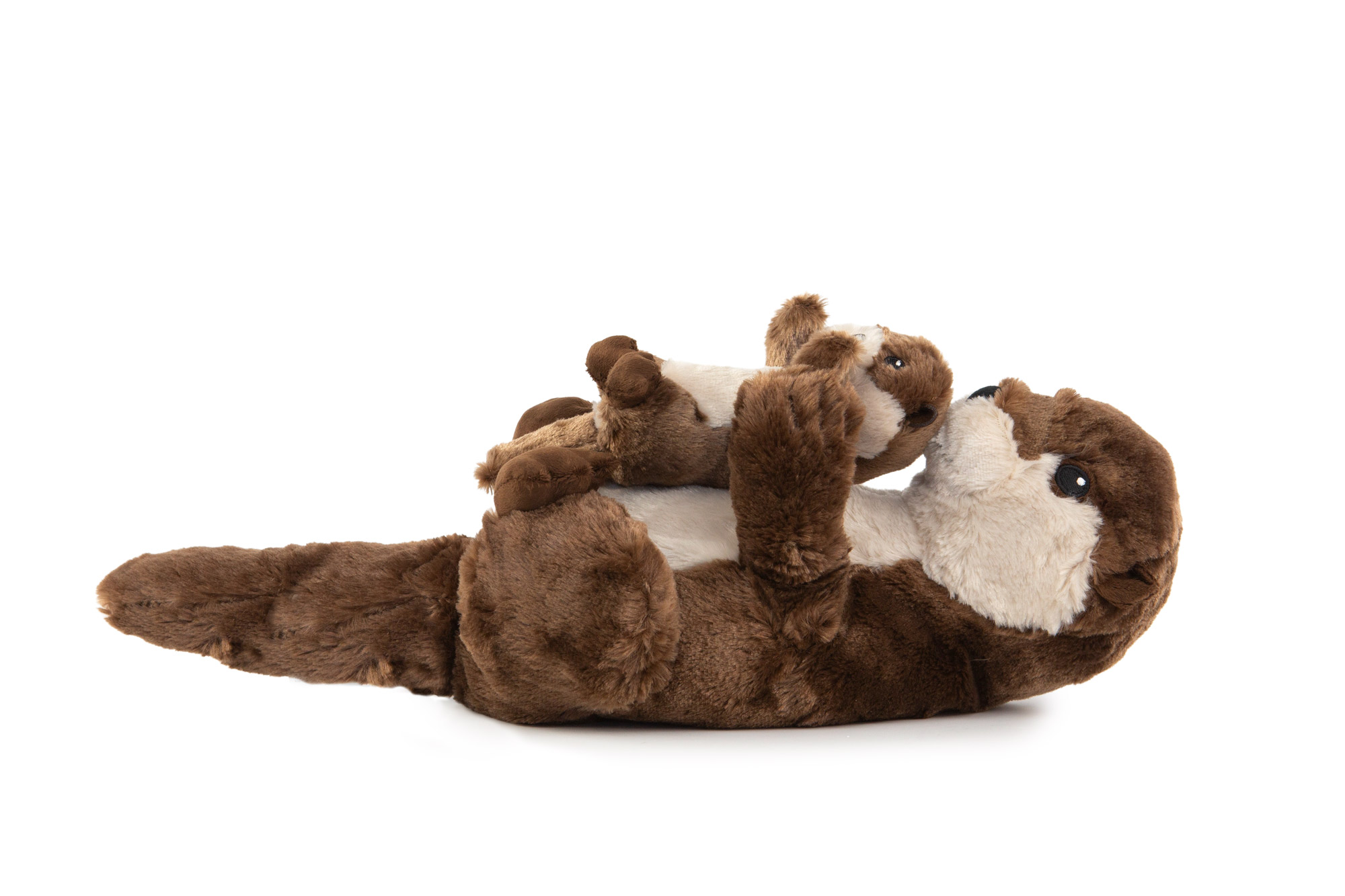 IKEA SKOGSDUVA Stofftier Kuscheltier Ottermama mit Baby, 45 cm