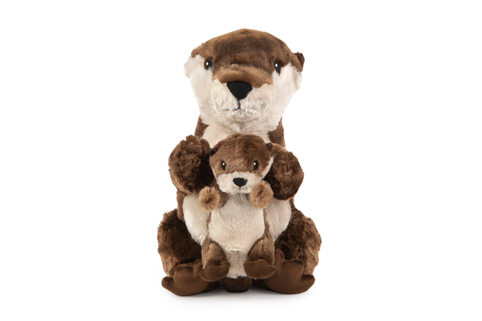 IKEA SKOGSDUVA Stofftier Kuscheltier Ottermama mit Baby, 45 cm