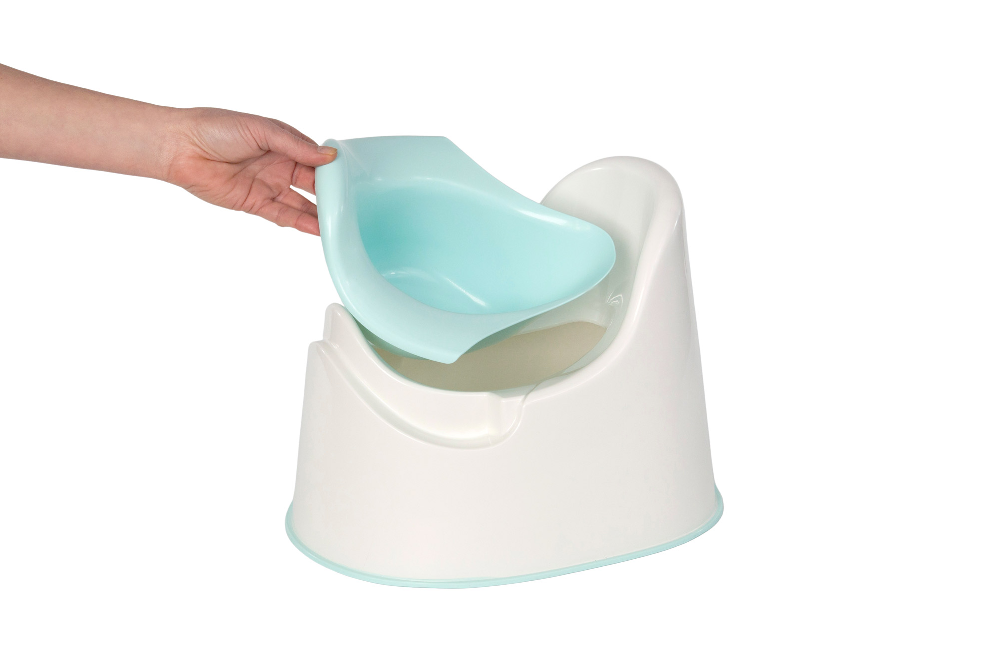 IKEA LOCKIG Töpfchen in weiß / türkis mit abnehmbarem Einsatz