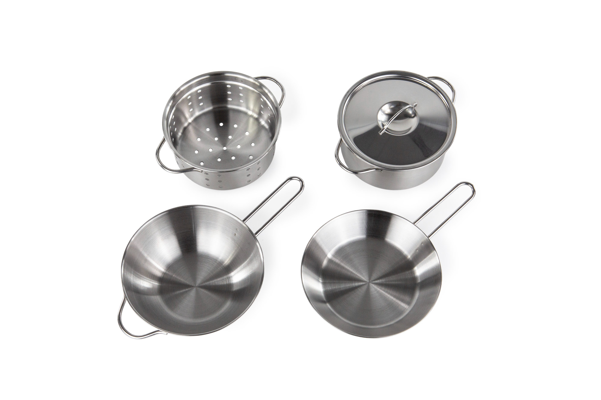 IKEA DUKTIG Topfset für Kinder, 5-teilig aus Edelstahl