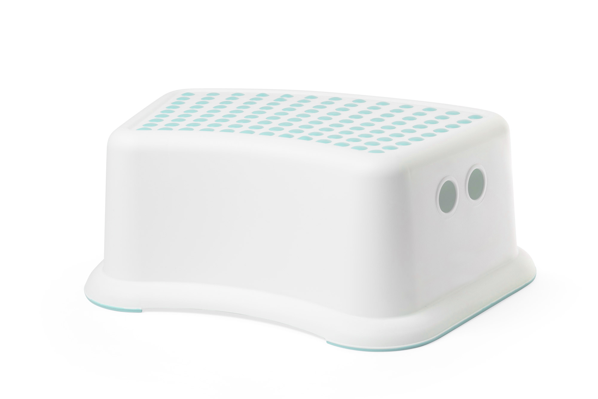 IKEA FÖRSIKTIG Tritthocker für Kinder - weiß / türkis