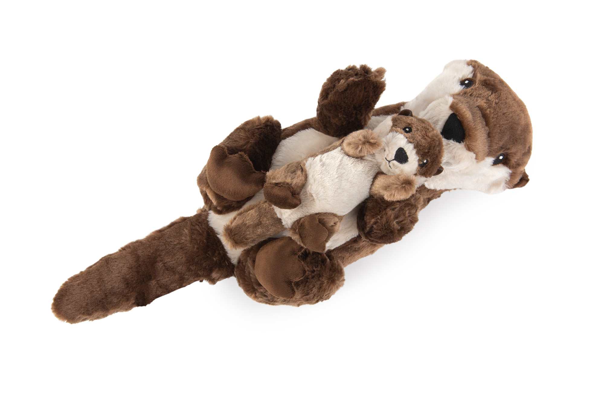 IKEA SKOGSDUVA Stofftier Kuscheltier Ottermama mit Baby, 45 cm