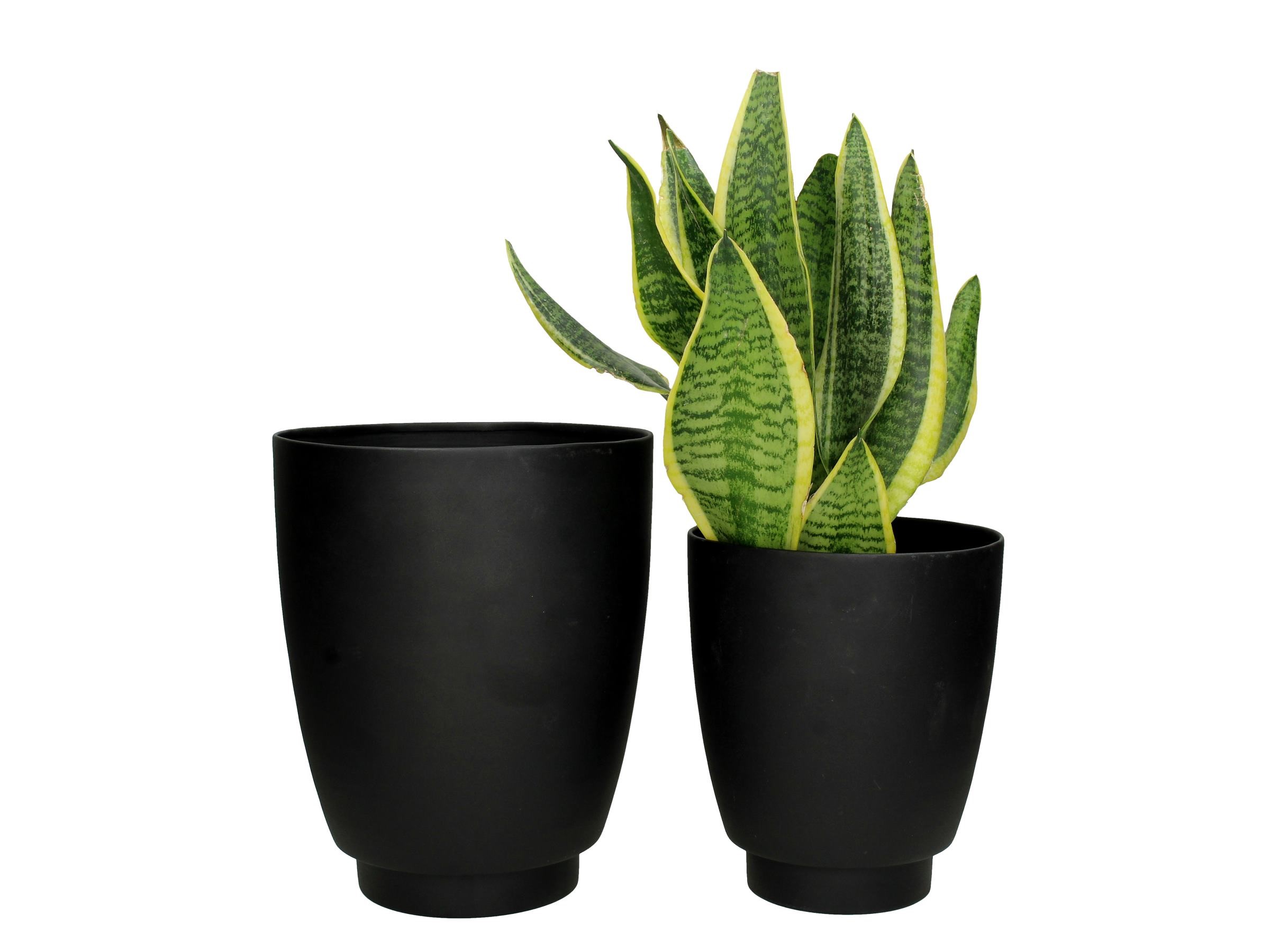 Trautesheim® Metall Blumentopf OPAL schwarz, zwei Größen oder als Set