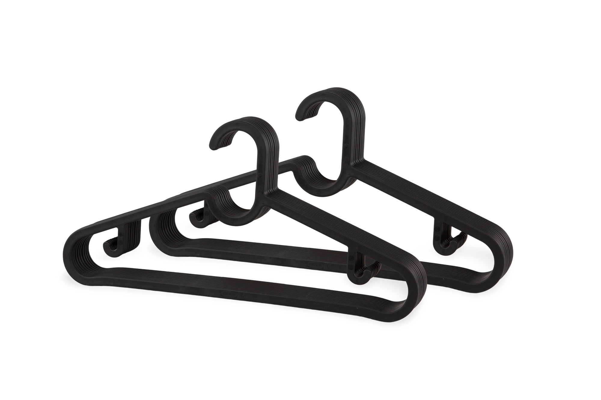 IKEA SPRUTTIG Kleiderbügel aus schwarzem Kunststoff, 10 20 oder 30 Stück