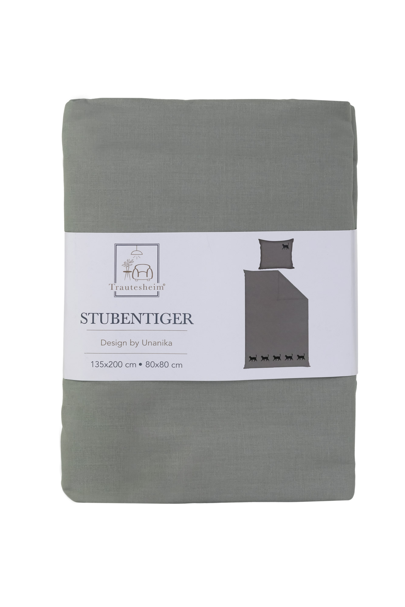 Trautesheim Bettwäsche-Set STUBENTIGER Katzen-Bettwäsche in 135 x 200 cm und 80 x 80 cm