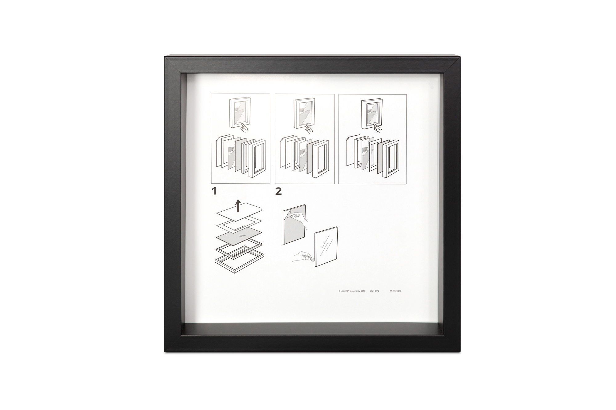 IKEA SANNAHED Bilder- /Objektrahmen inkl. Passepartout - schwarz oder weiß - zwei Größen