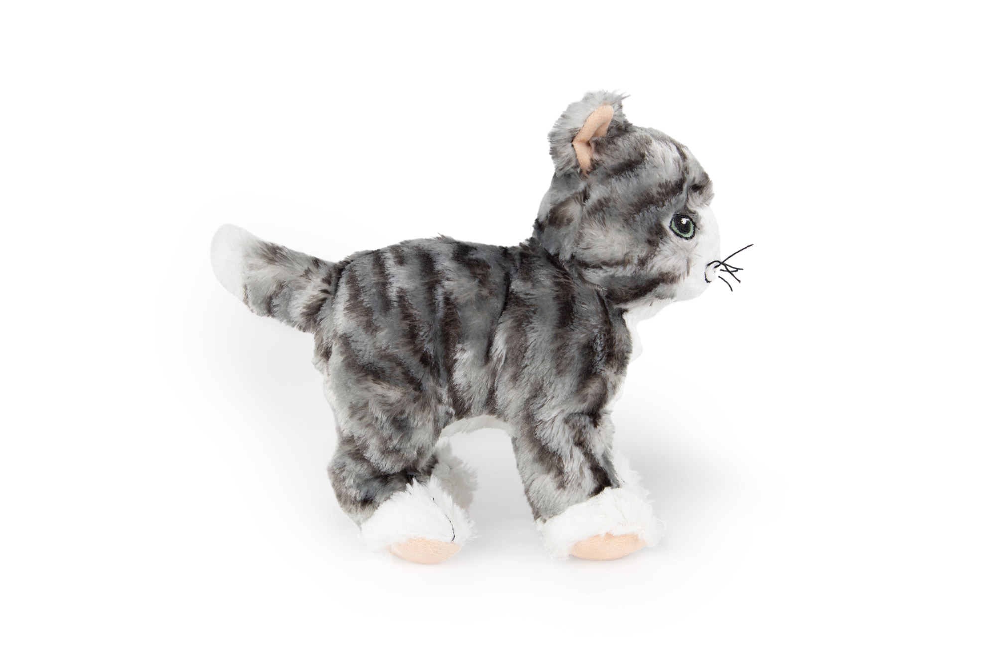 IKEA LILLEPLUTT Stofftier Kätzchen in grau-weiß